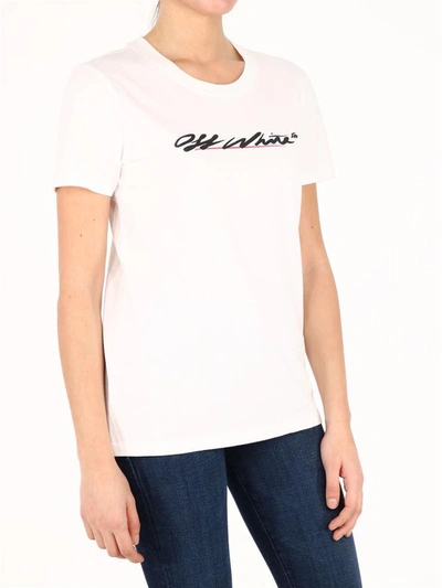 Shop Off-white Logo T-shirt White