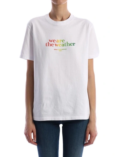 Shop Stella Mccartney We Are The Weather T-shirt In White