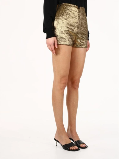 Shop Valentino Gold Shorts