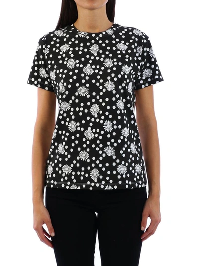 Shop Emanuel Ungaro T-shirt With Flowers In White