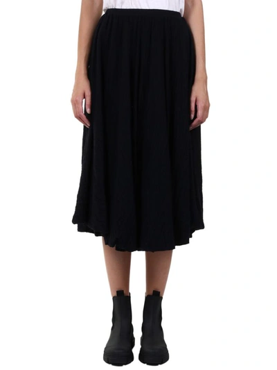 Shop Jil Sander Ruffled Effect Skirt In Black