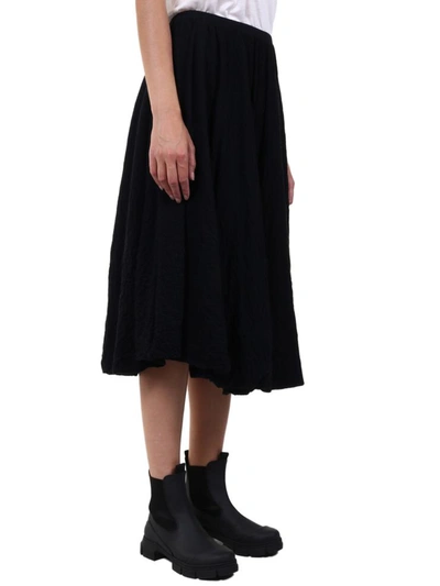 Shop Jil Sander Ruffled Effect Skirt In Black