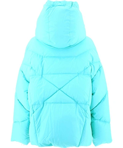 Shop Khrisjoy Hooded Puffer Jacket In Light Blue