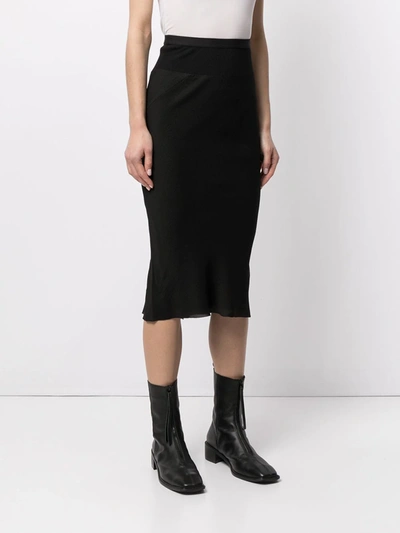 Shop Rick Owens Asymmetric Panelled Silk Skirt In Multicolour