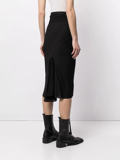 Shop Rick Owens Asymmetric Panelled Silk Skirt In Multicolour