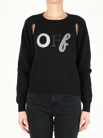 Shop Off-white Black Logo Sweater