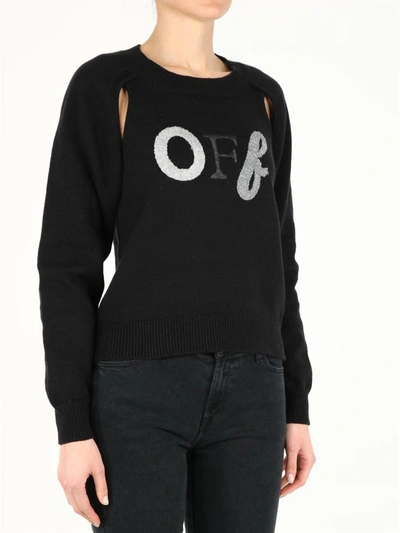 Shop Off-white Black Logo Sweater