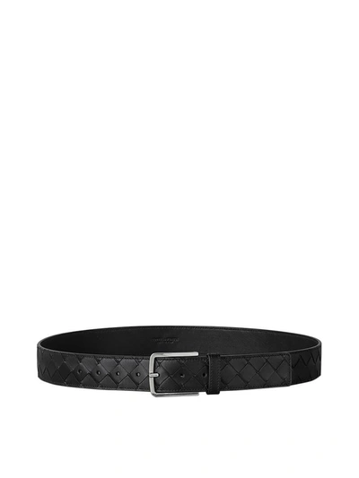 Shop Bottega Veneta Leather Belt Black
