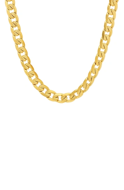 Shop Hmy Jewelry Curb Chain Link Necklace In Yellow