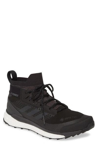 Shop Adidas Originals Terrex Free Hiker Gore-tex® Waterproof Hiking Boot In Black/ Grey/ Active Orange