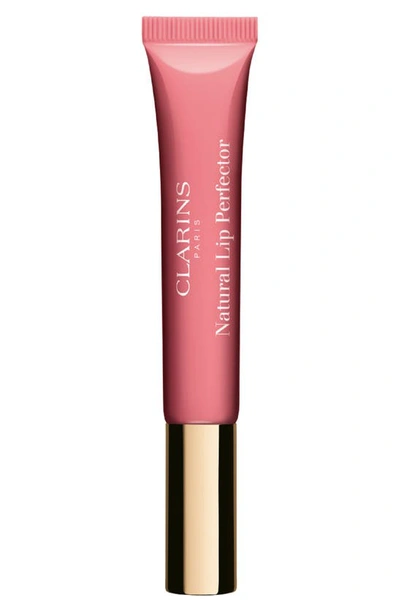 Shop Clarins Natural Lip Perfector Lip Gloss In Rose Shimmer 01