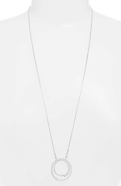 Shop Nadri Ripple Long Pendant Necklace In Silver