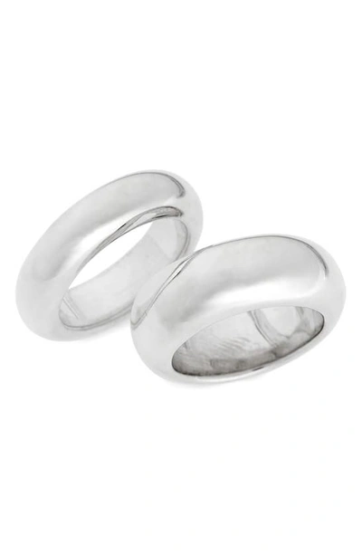 Shop Sophie Buhai Set Of 2 Bagel Rings In Sterling Silver