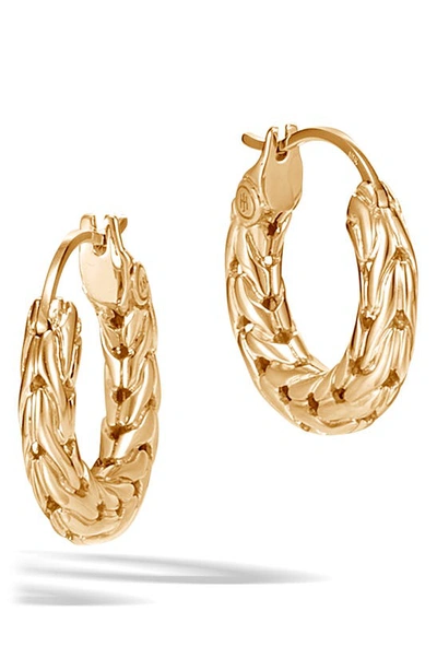 Shop John Hardy Classic Chain Extra Small Hoop Earrings In Gold