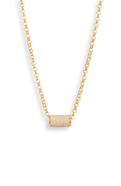 Shop Dean Davidson Signature Tube Pendant Necklace In Gold