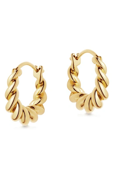 Shop Missoma Mini Tidal Hoop Earrings In Gold