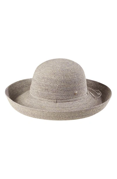 Shop Helen Kaminski Provence 12 Packable Raffia Hat In Eclipse Melange
