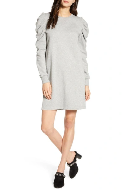 Shop Rebecca Minkoff Janine Long Sleeve Shift Dress In Heather Grey