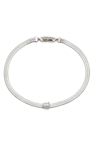 Shop Nadri Lux Chain Bracelet In Rhodium