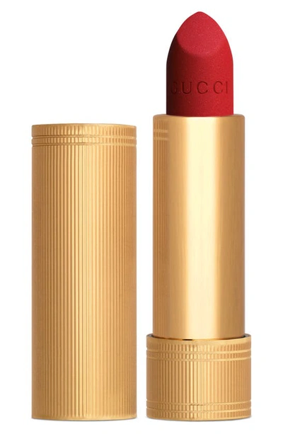 Shop Gucci Rouge A Levres Mat Matte Lipstick In Constance Vermillon