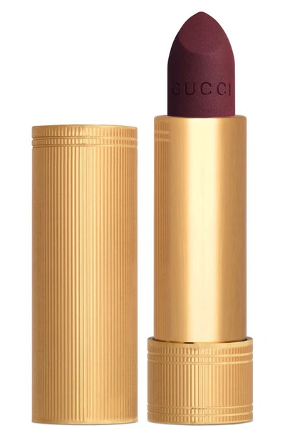 Shop Gucci Rouge A Levres Mat Matte Lipstick In Joanna Burgundy