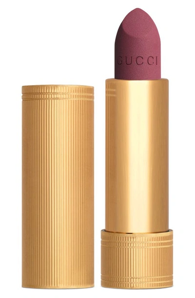Shop Gucci Rouge A Levres Mat Matte Lipstick In Virginia Fleur De Lis