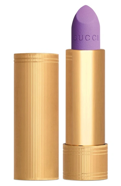 Shop Gucci Rouge A Levres Mat Matte Lipstick In Sydney Lavender