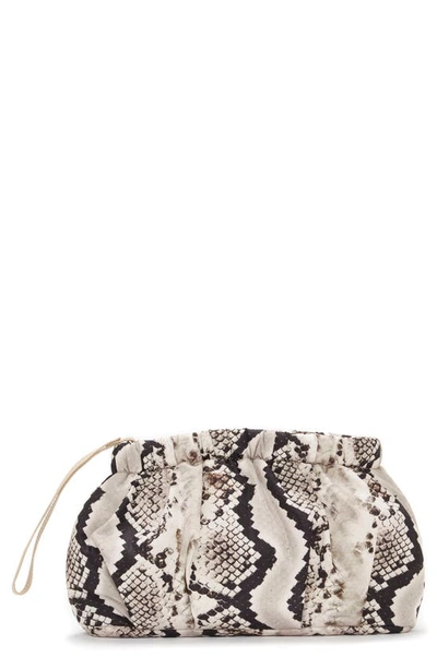 Shop Vince Camuto Harlo Nylon Clutch In Taupe