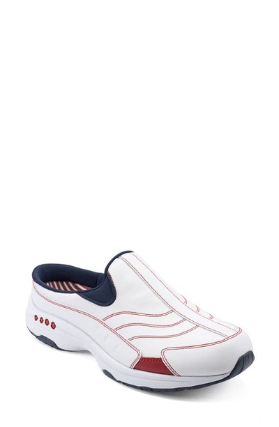 Shop Easy Spirit Traveltime Slip-on Sneaker In White/ Barbados Cherry
