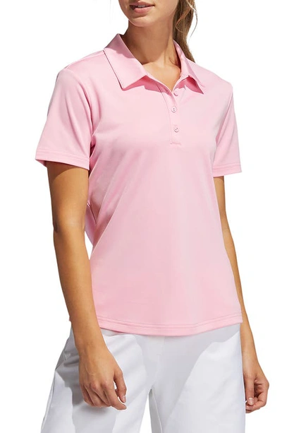 Shop Adidas Golf Performance Primegreen Polo In Light Pink