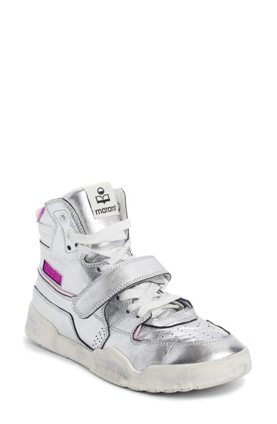 Shop Isabel Marant Alsee High Top Sneaker In Silver