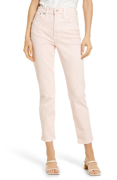 Shop Madewell The Perfect Vintage Garment Dyed Jeans In Baby Rosebuds Rose Petal
