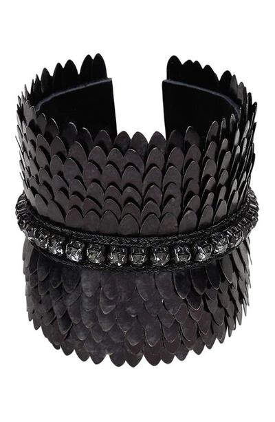 Shop Deepa Gurnani Gigi Cuff Bracelet In Black