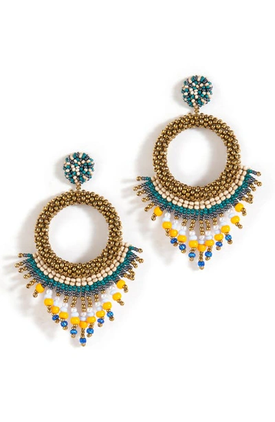 Shop Deepa Gurnani Zahira Drop Earrings In Blue