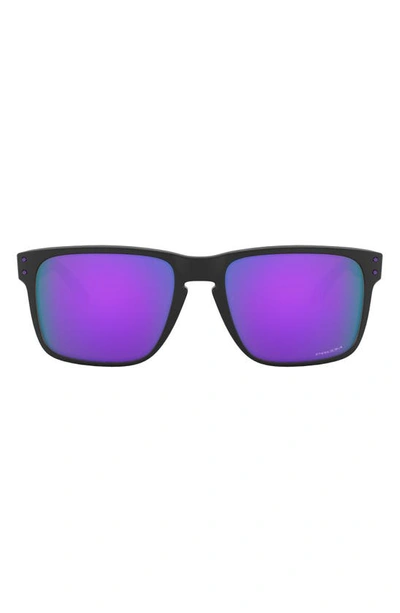 Shop Oakley Holbrook Xl 59mm Polarized Sunglasses In Matte Black/ Prizm Violet