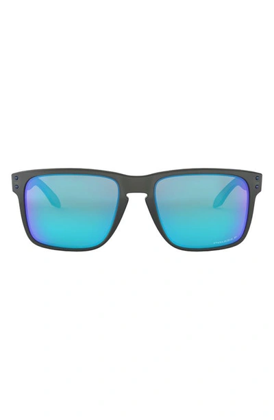 Shop Oakley 59mm Polarized Square Sunglasses In Grey