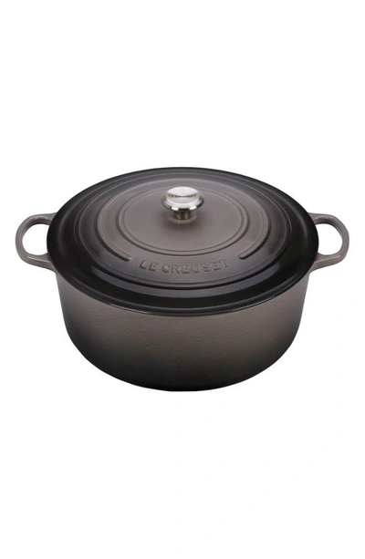 Shop Le Creuset Signature 13 1/4-quart Oval Enamel Cast Iron French/dutch Oven In Oyster