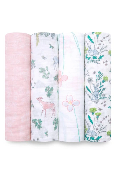Shop Aden + Anais White Label Forest Fantasy 4-pack Swaddling Cloths