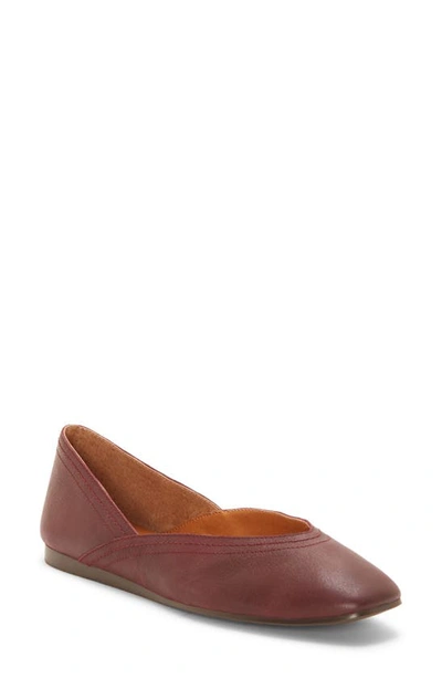 Shop Lucky Brand Alba Skimmer In Sugar Red Leather
