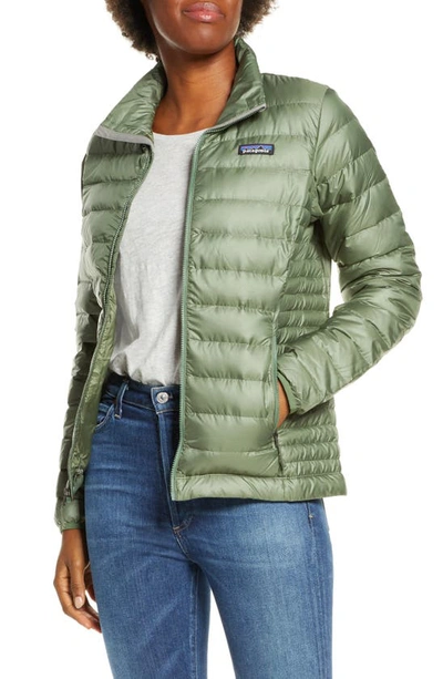 Shop Patagonia Down Jacket In Cmpg Camp Green