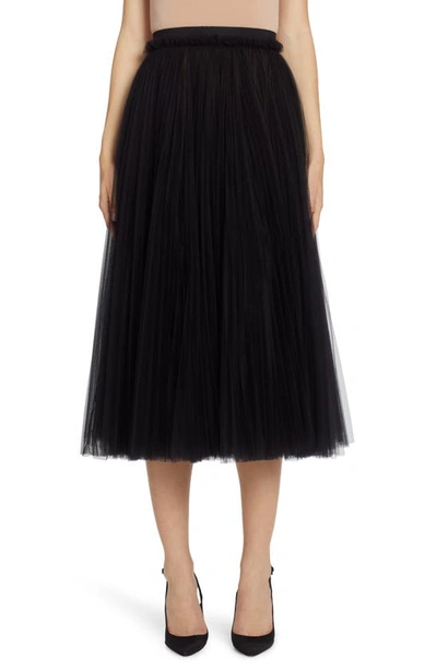 Shop Dolce & Gabbana Tulle A-line Skirt In Black