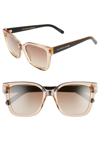 Shop The Marc Jacobs 53mm Square Sunglasses In Brown/ Brown