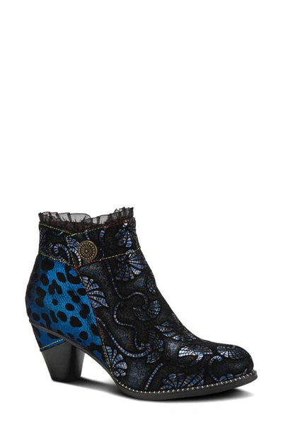 L'artiste Dessa Bootie In Navy Multi Suede