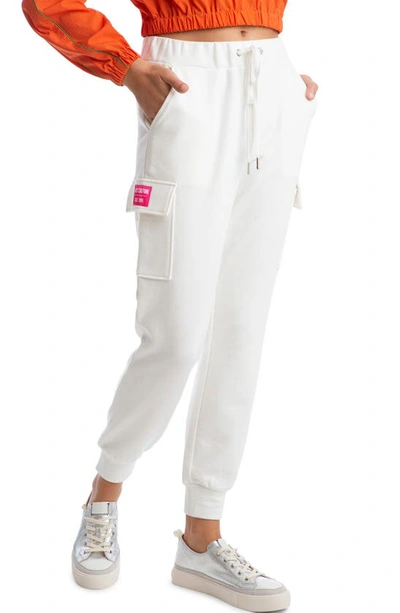 Shop Juicy Couture French Terry Cargo Joggers In White