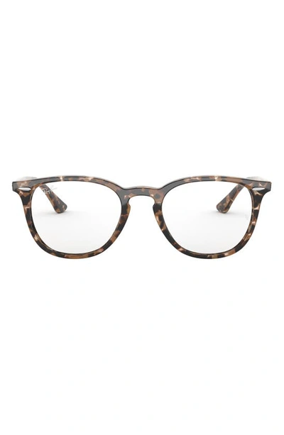 Shop Ray Ban 50mm Optical Glasses In Shiny Brown