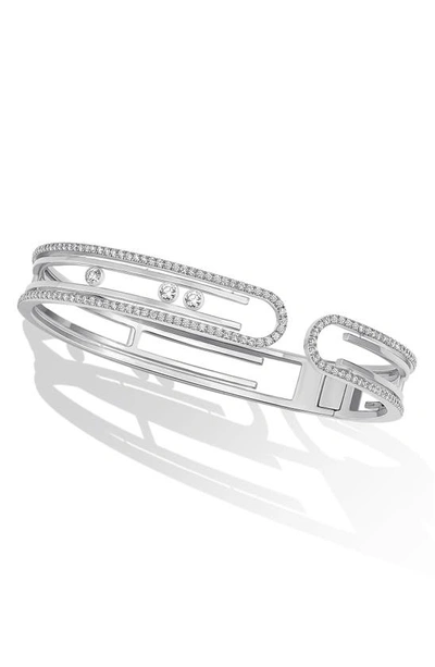 Messika White Gold And Diamond Move 10th Birthday Bangle In White Gold