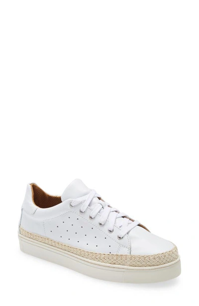 Shop The Flexx Hi Tide Platform Sneaker In White Kino Basic Leather