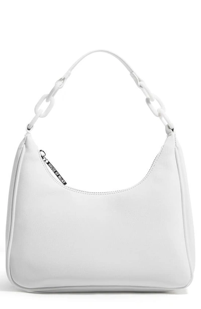 Shop House Of Want Newbie Vegan Leather Shoulder Bag In White