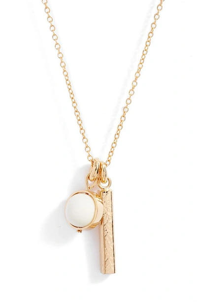 Shop Soko Safiri Charm Necklace In Gold/ White