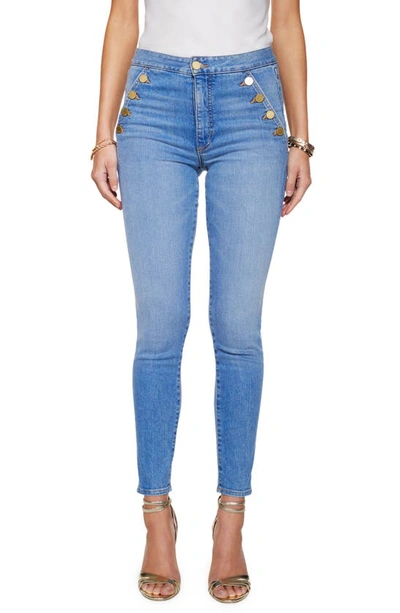 Shop Ramy Brook Helena Button Detail Ankle Skinny Jeans In Light Wash